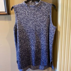 Chico’s Zenergy Tonga Navy Ombré Mockneck Sleeveless Sweater Tunic size 2x NWOT